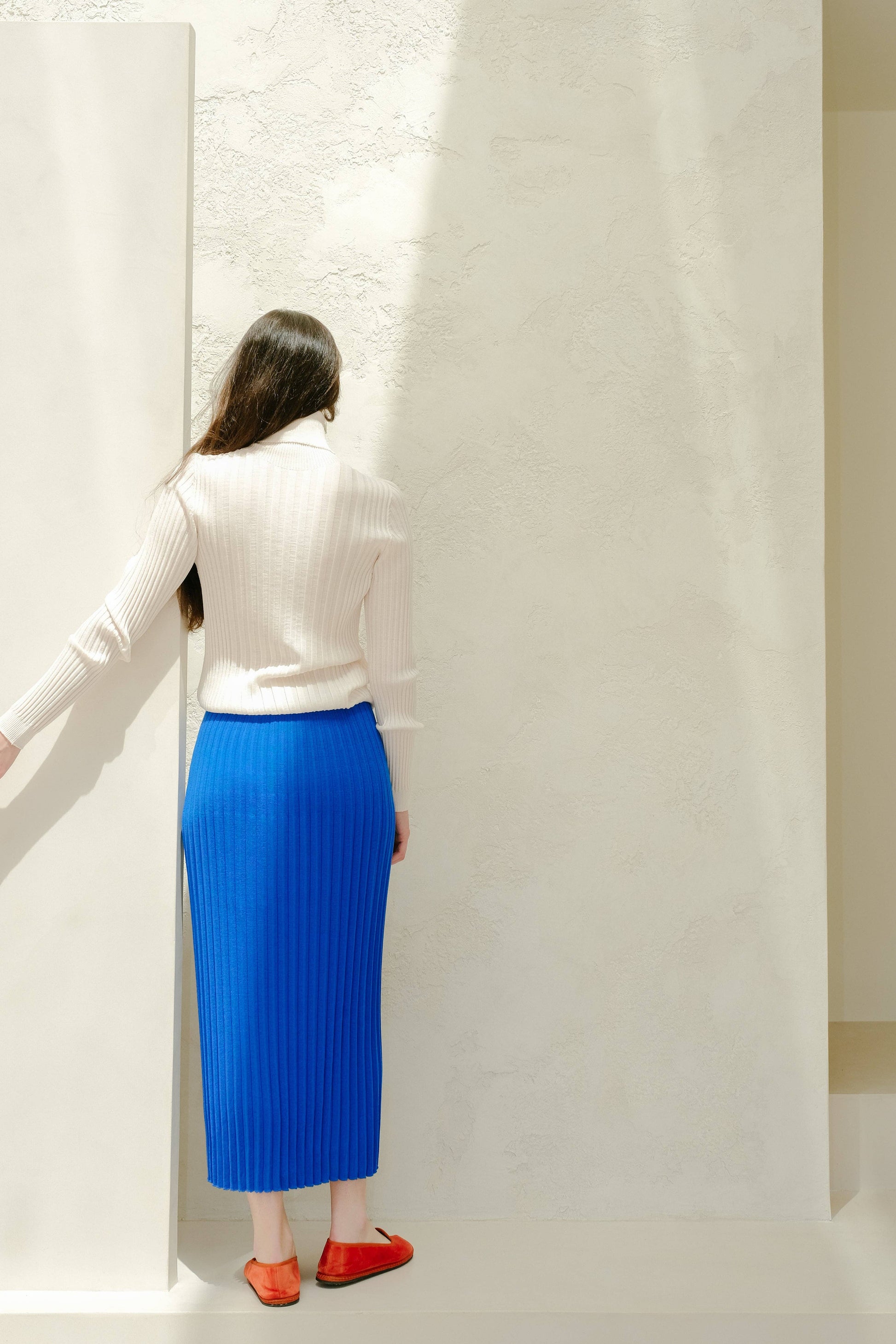 Dolcevita a coste in lana merino extra fine