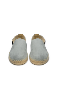 Espadrillas in pelle scamosciata con suola in juta