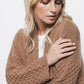 Cardigan in maglia strutturata con collo a imbuto