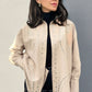 Camicia lunga in cotone con borchie