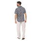 Camicia estiva a maniche corte in voile di cotone