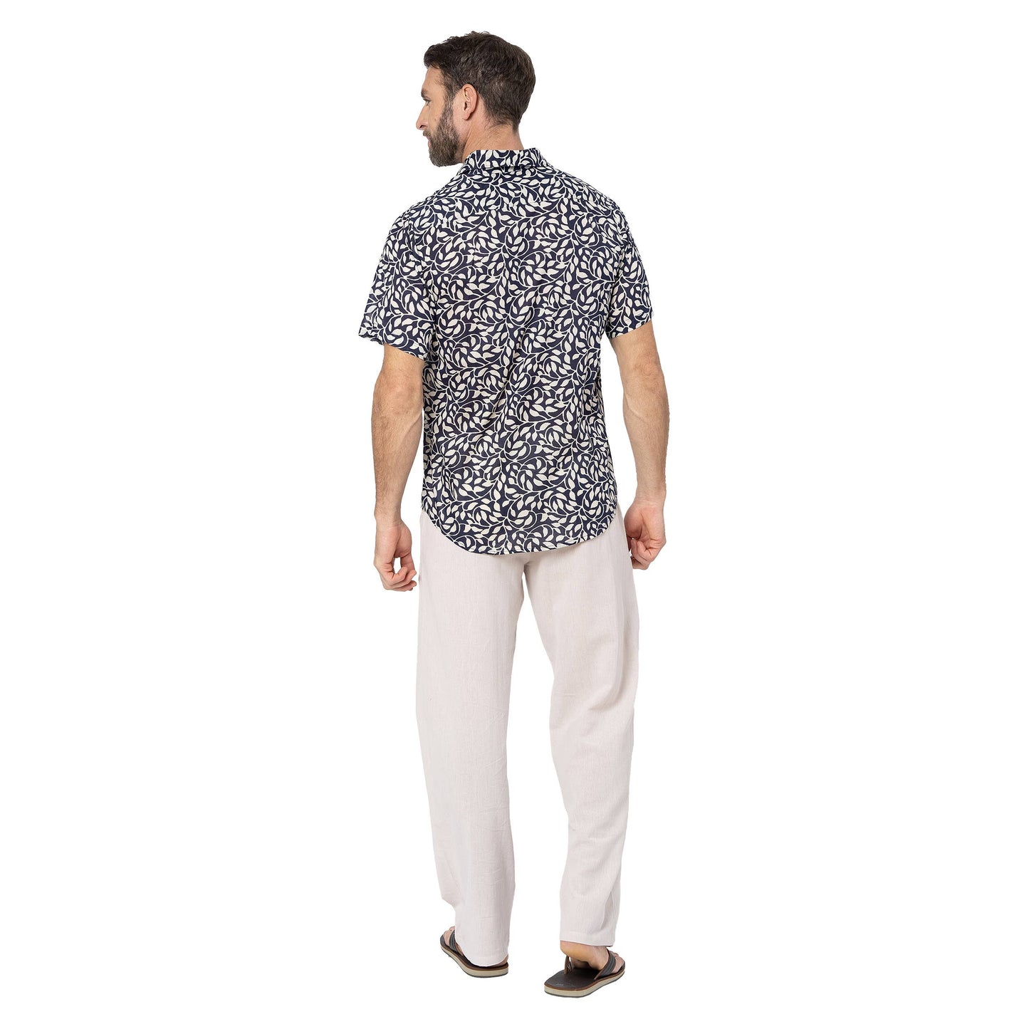 Camicia estiva a maniche corte in voile di cotone