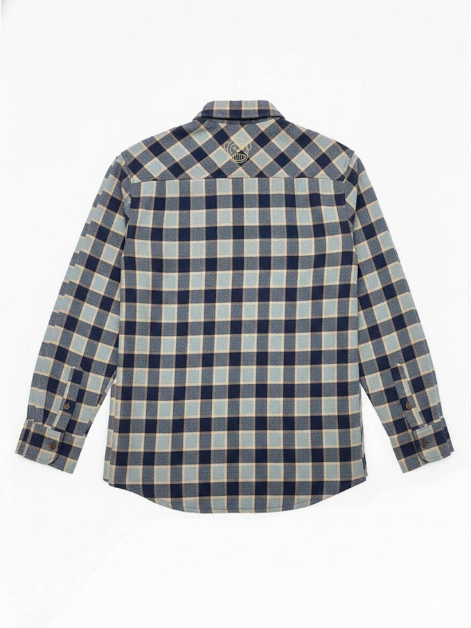Camicia di flanella a quadri uomo blu Chop Plaid