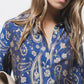 Camicia stampata a maniche lunghe stile balloon