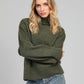 Maglione dolcevita in maglia kaki