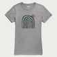 T-shirt donna grigia con stampa grafica