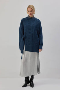 Tunica in maglia con laccio laterale