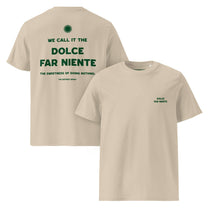 T-shirt unisex in cotone biologico con stampa “Dolce Far Niente”