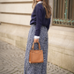 Pantaloni culotte midi a fantasia