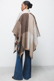 Mantella in maglia color block