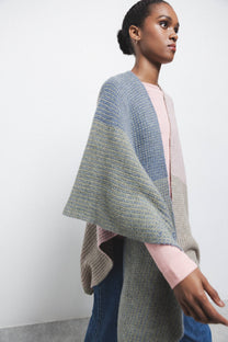 Mantella in maglia color block