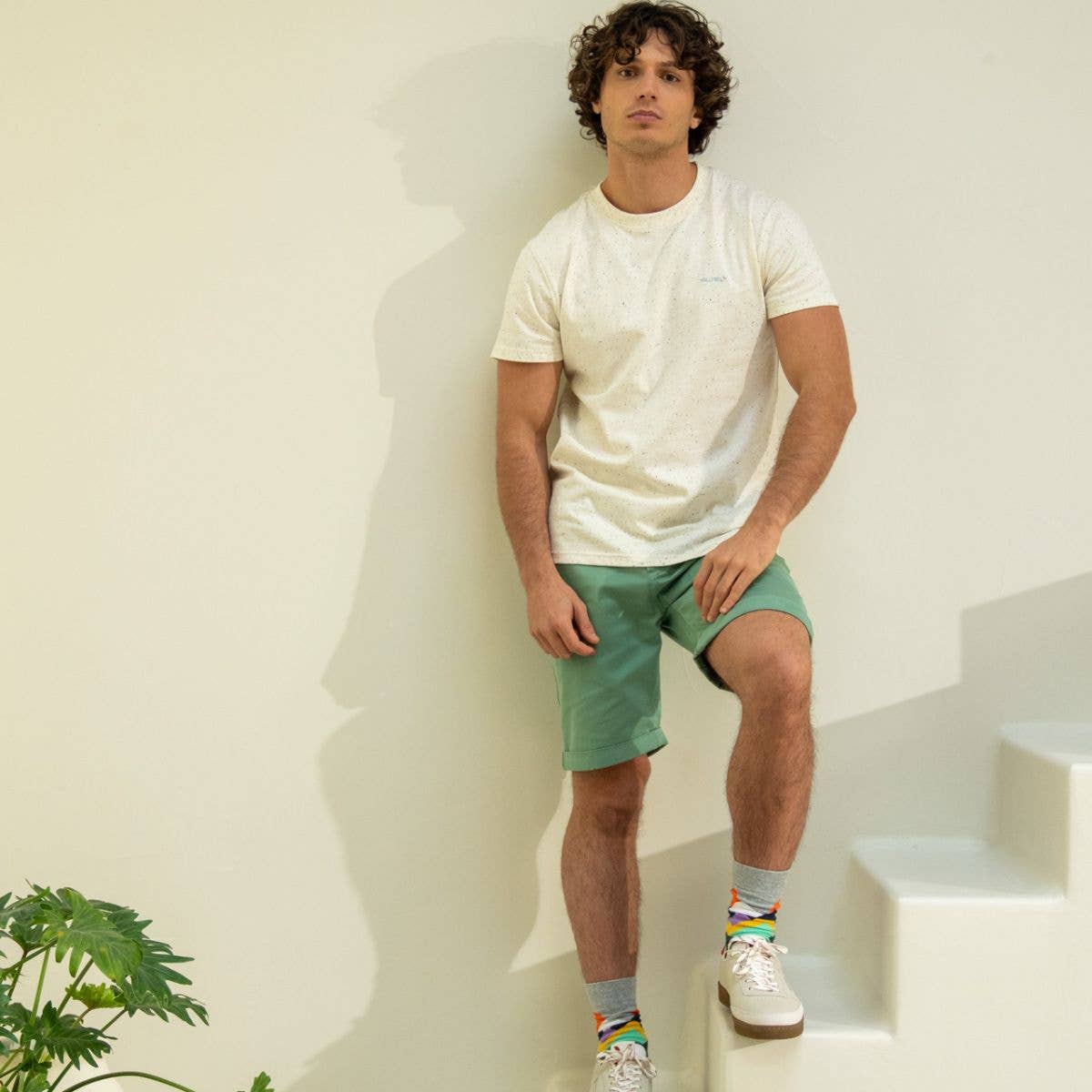 Bermuda in cotone biologico verde