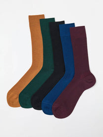 Calze eleganti in lana merino blu navy