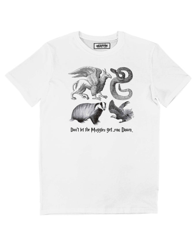 T-shirt Harry Potter Le Quattro Case in cotone biologico