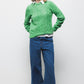 Maglione in maglia strutturata verde