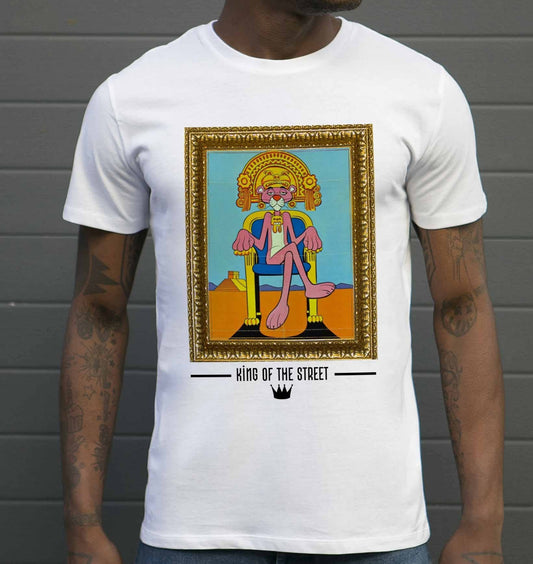T-shirt King of the Street con stampa pantera rosa