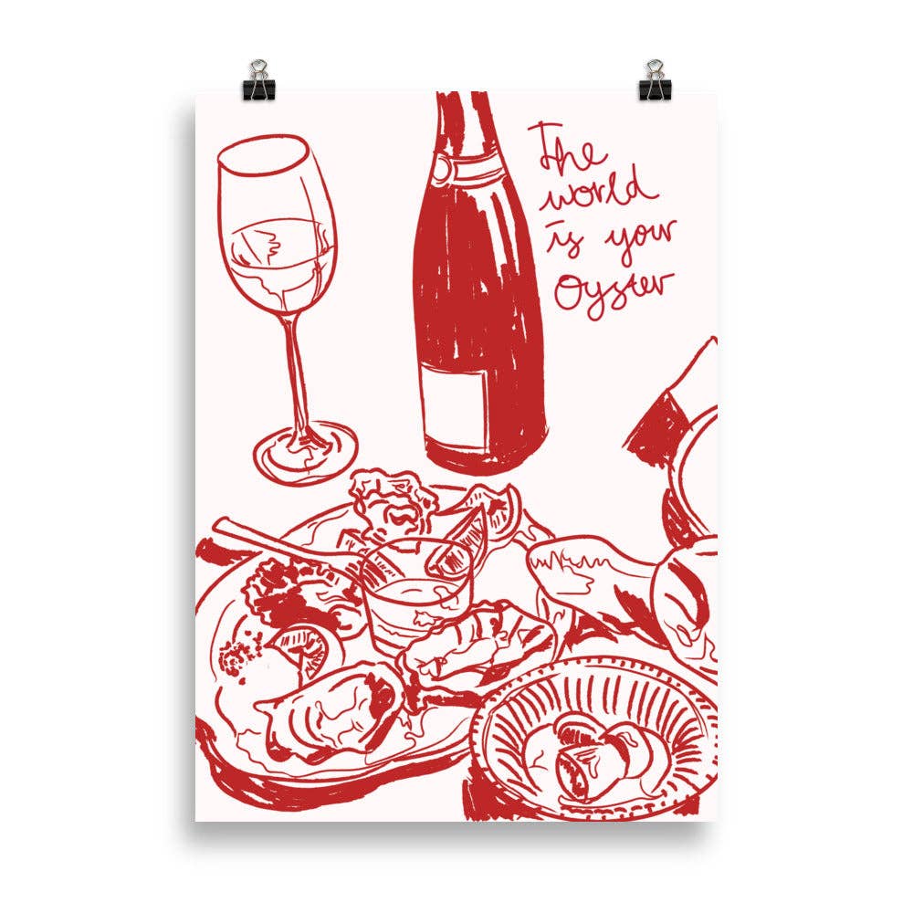 Poster decorativo "The World Is Your Oyster"
