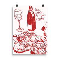 Poster decorativo "The World Is Your Oyster"