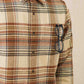 Camicia Larson in flanella a quadri color latte