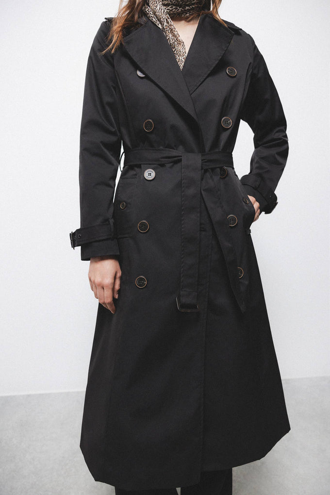 Trench classico doppiopetto con cintura