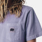 T-shirt donna lavanda tinta a pigmento Garceta