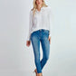 Camicia bianca con maniche plissettate
