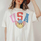 T-shirt oversize con grafica USA