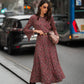 Abito lungo con stampa paisley
