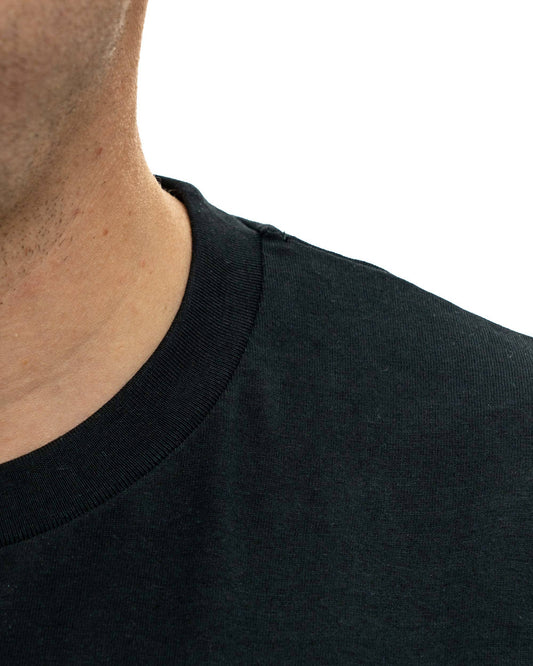 T-shirt nera “Adotta un Animale” in cotone biologico
