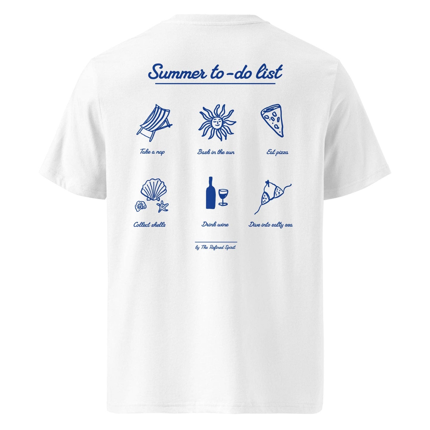 T-shirt unisex in cotone biologico “Summer to-do list”