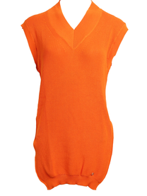 Gilet lungo in maglia di cotone