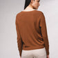 Maglione cache-cœur in maglia fine con perle