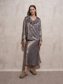 Blusa animalier in poliestere