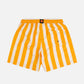 Costume da bagno uomo a righe giallo dorato in SEAQUAL® Yarn