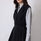 Set gilet doppiopetto con cintura e pantaloni a gamba larga
