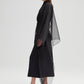 Giacca in organza nera con cintura
