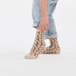 Calzini bambina leopardati beige glitter