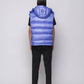 Gilet Piumino Imbottito con Cappuccio Viola