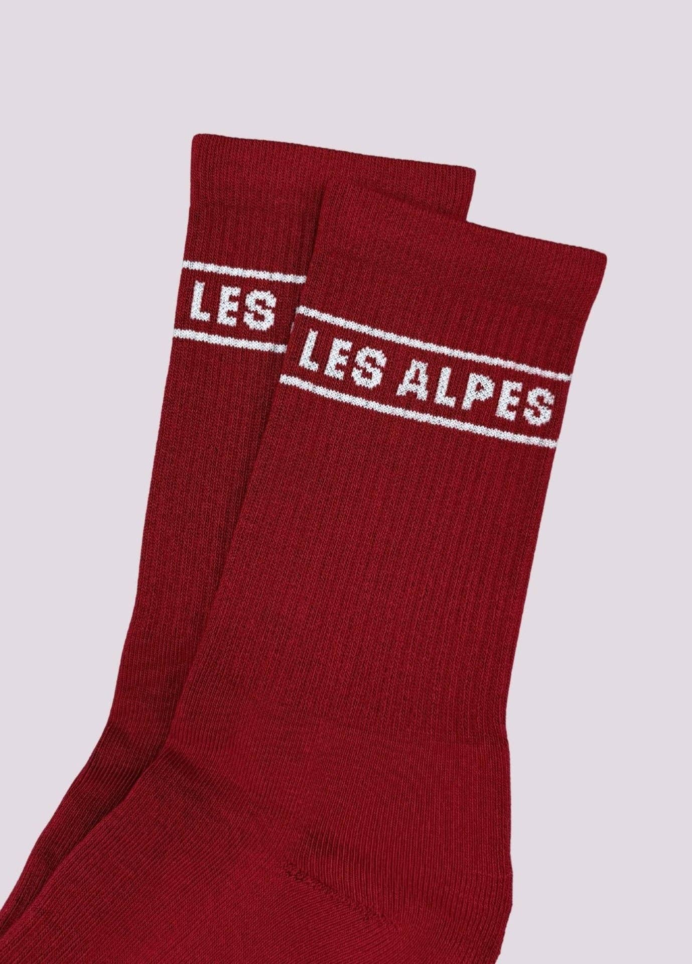 Calze Les Alpes in cotone biologico con logo
