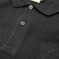 Polo uomo Hawk nera in cotone piqué