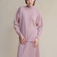 Maglione leggero dolcevita in misto cashmere con spacchi laterali