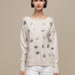 Maglione donna con paillettes a pois