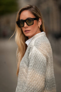 Cardigan in maglia degradé con bottoni
