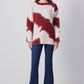Maglione in maglia con motivo astratto