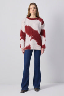 Maglione in maglia con motivo astratto