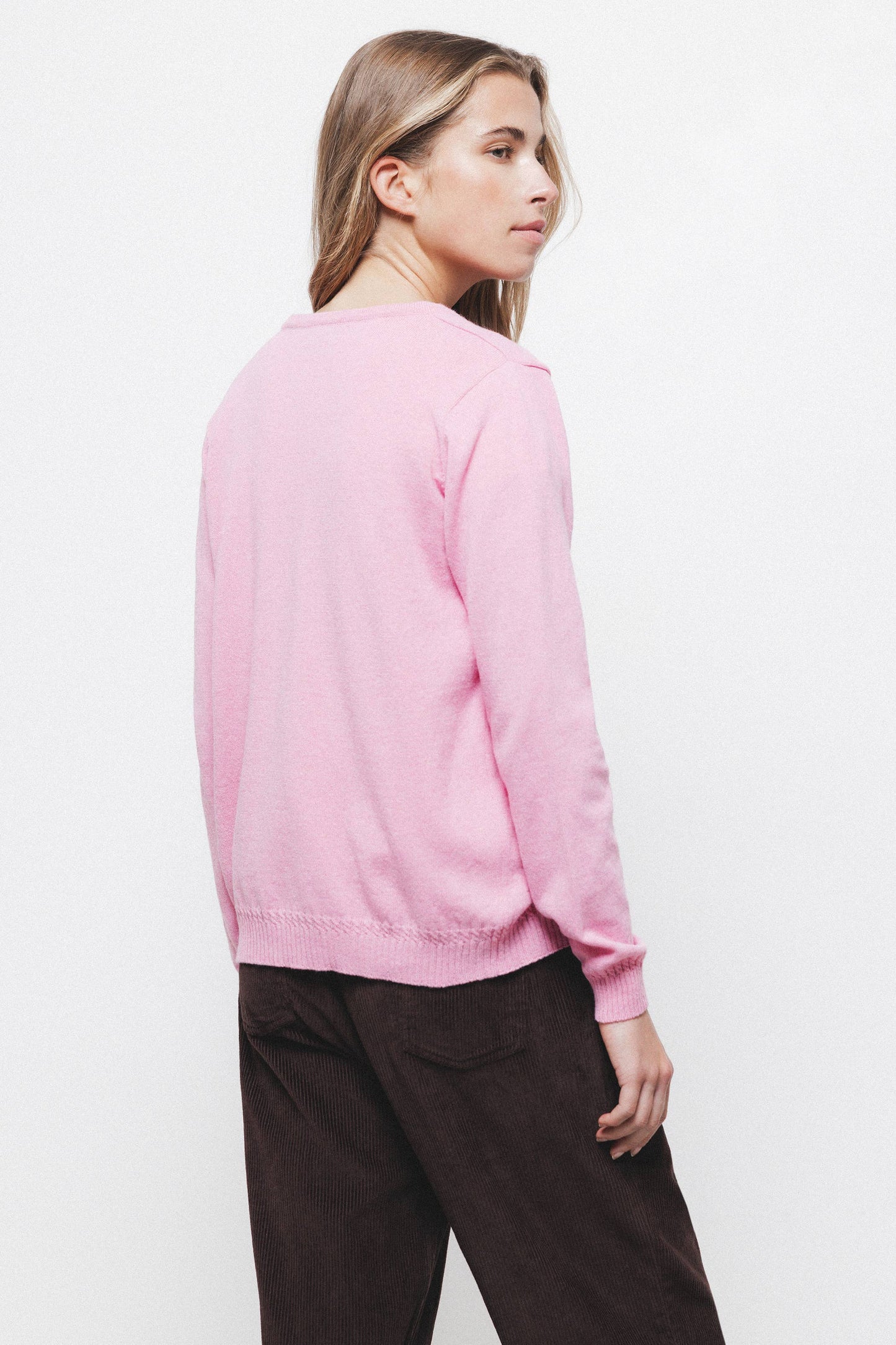 Cardigan in maglia rasata con bottoni