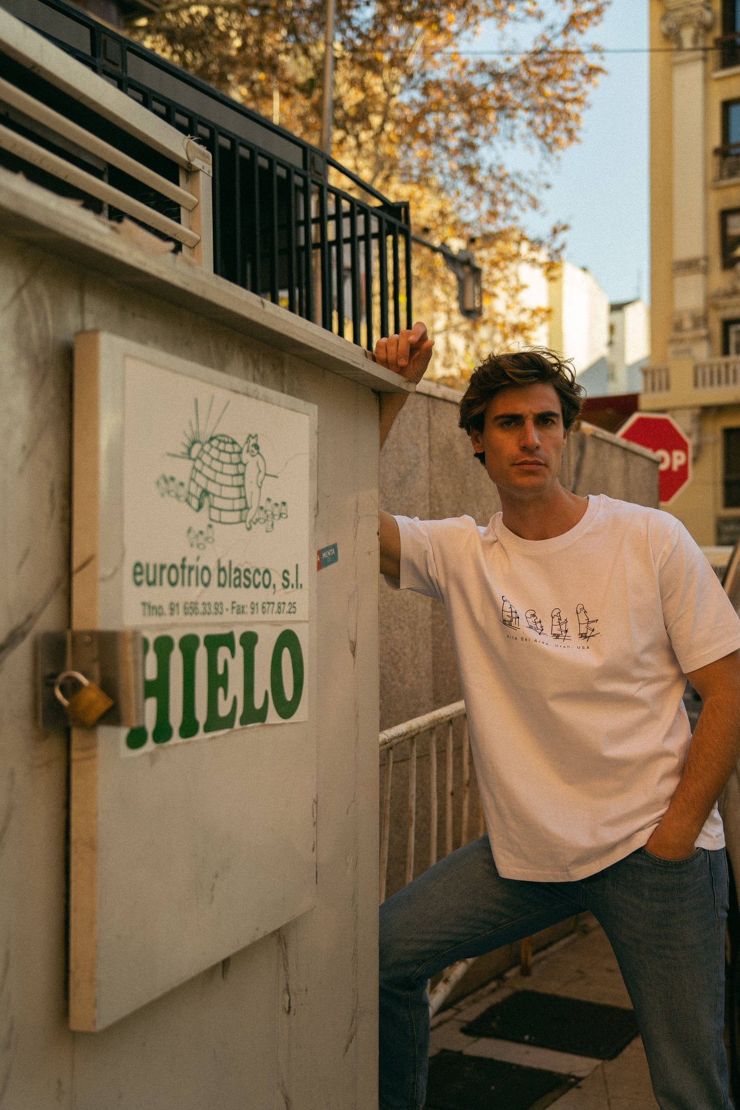 T-shirt Snow Pope in cotone biologico