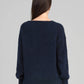Maglione girocollo oversize blu navy da donna