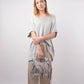 Maglione corto in maglia metallizzata con maniche corte