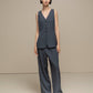 Gilet sartoriale donna smanicato con scollo a V
